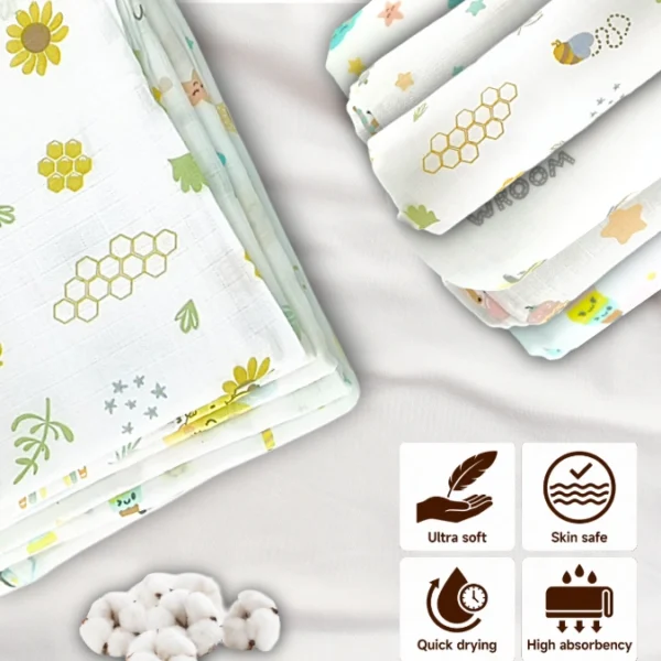 Muslin Swaddles 3-Pack