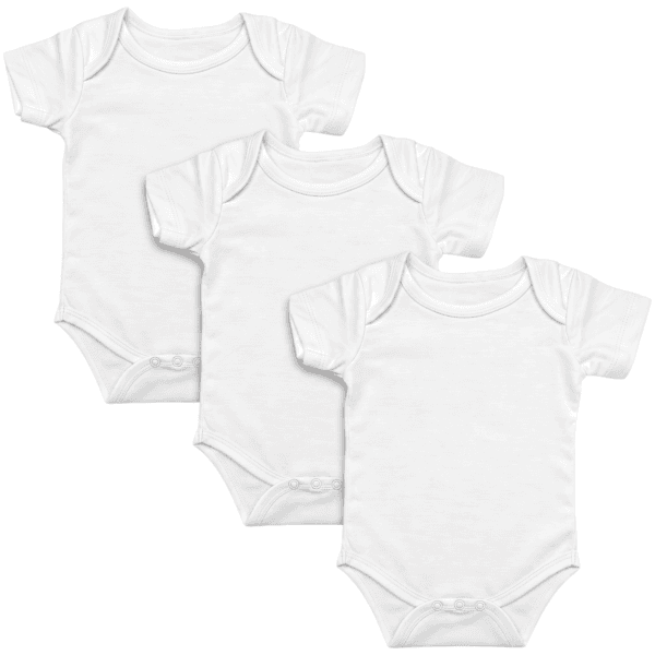 Yobrina Baby Onesies Pack of 3 | 100% Cotton Half Sleeve Bodysuits for Boys & Girls, 0-12 Months